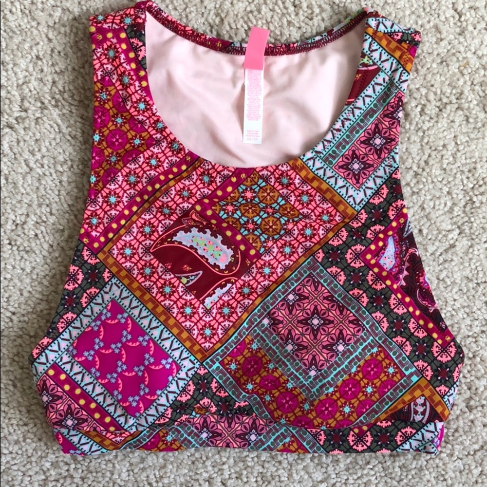 high neck victoria’s secret swim top